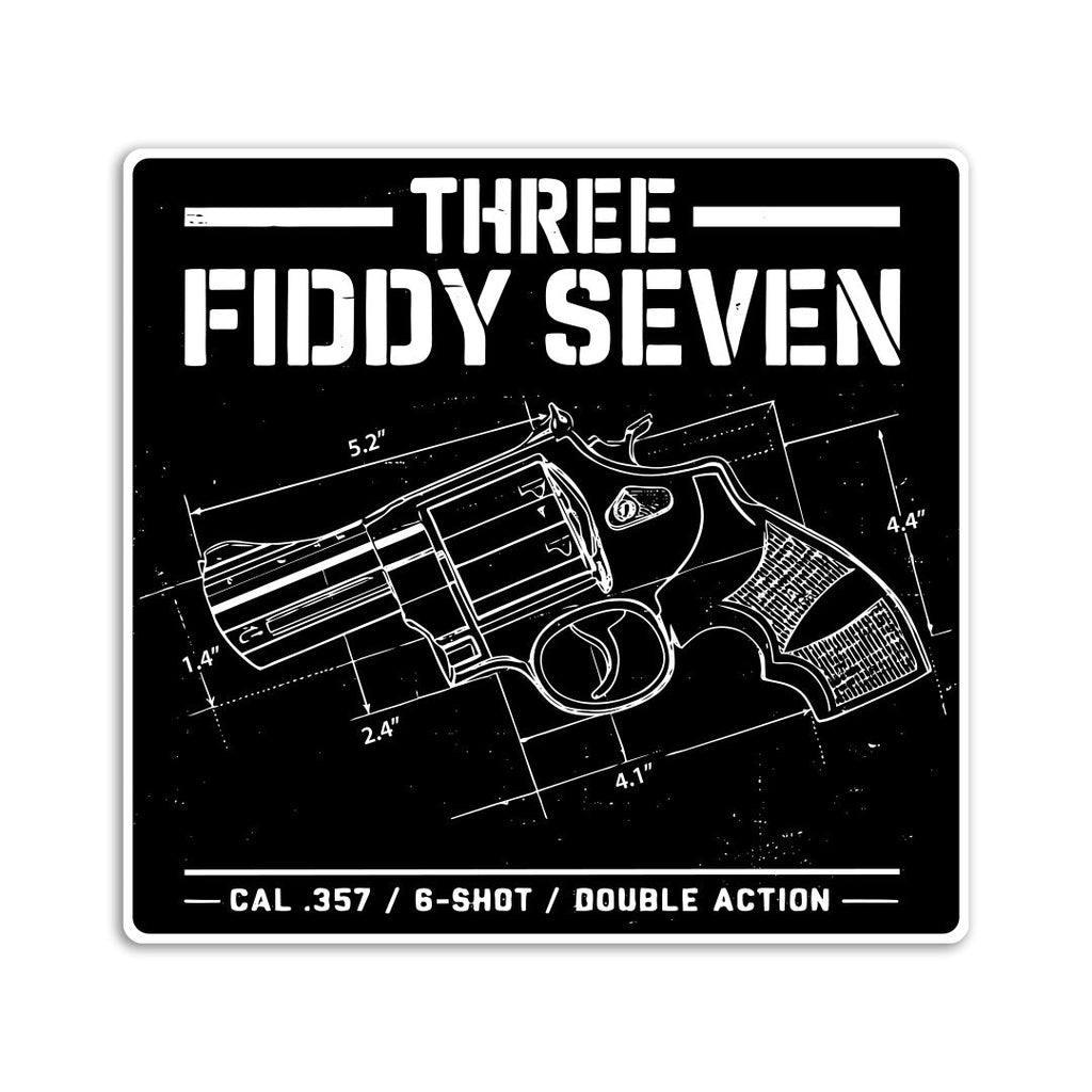 Three Fiddy Seven Sticker