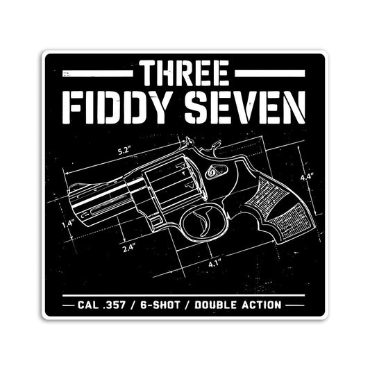Three Fiddy Seven Sticker
